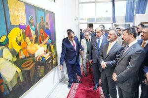 نائب رئيس مجلس الوزراء، وزير التخطيط، يفتتح مهرجان بغداد الرابع للفن التشكيلي الذي نظمته وزارة الثقافة