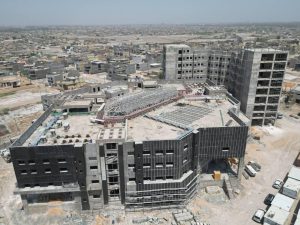 وزارة التخطيط : العمل يتواصل في إنشاء مُستشفى (الزكي التخصصي) سعة (230) سريرا بمحافظة بابل، الذي يُعد من المستشفيات المتطورة جدا في العراق