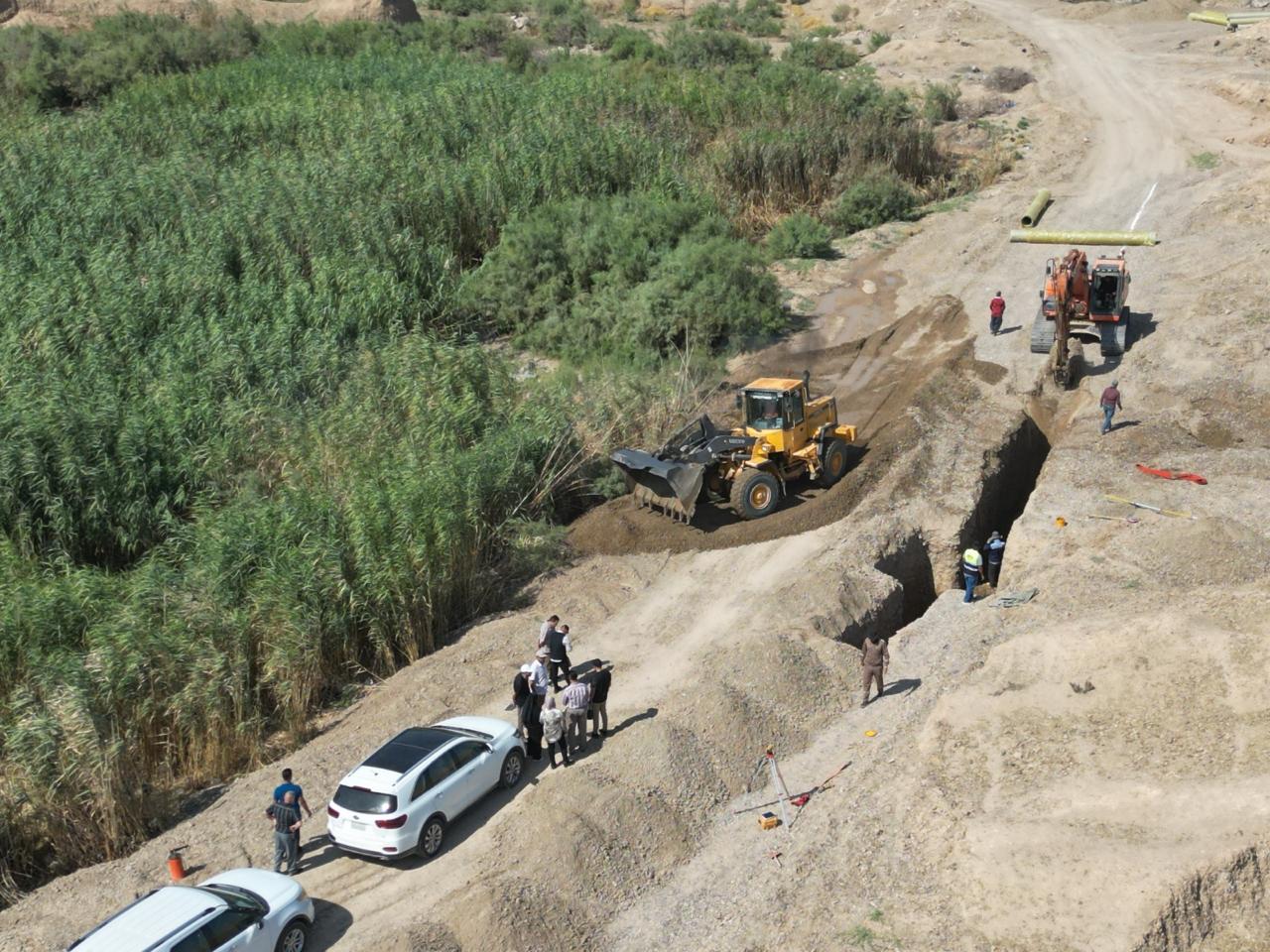 You are currently viewing وزارة التخطيط تتابعُ ميدانيا سير العمل في مشروعي إنشاء محطة ضخ وخط ناقل لمياه الصرف الصحي في مُحافظة صلاح الدين